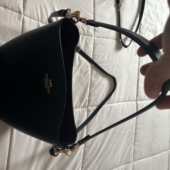 Coach Black Crossbody Bag with Gold Accents - Picture 3 of 4